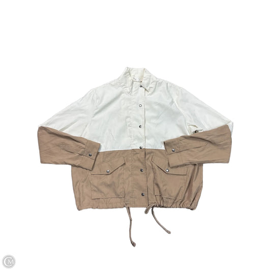 Jacket Windbreaker By E&M In White, Size: L