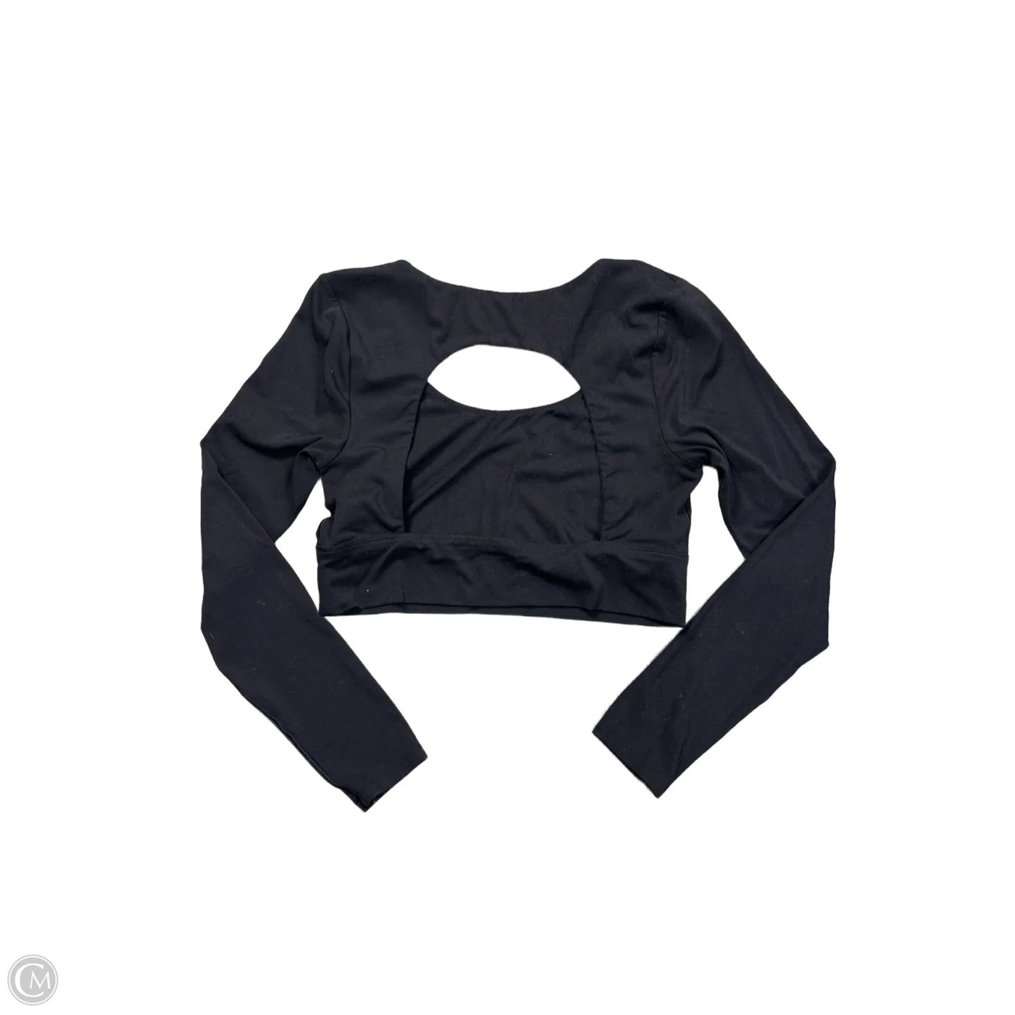 Athletic Top Long Sleeve Crewneck By Aerie In Black, Size: L