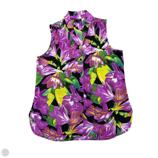 Blouse Sleeveless By Worthington In Purple, Size: M