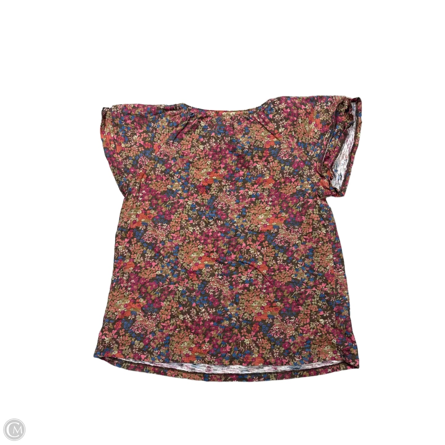 Top Short Sleeve By Time And Tru In Floral Print, Size: S