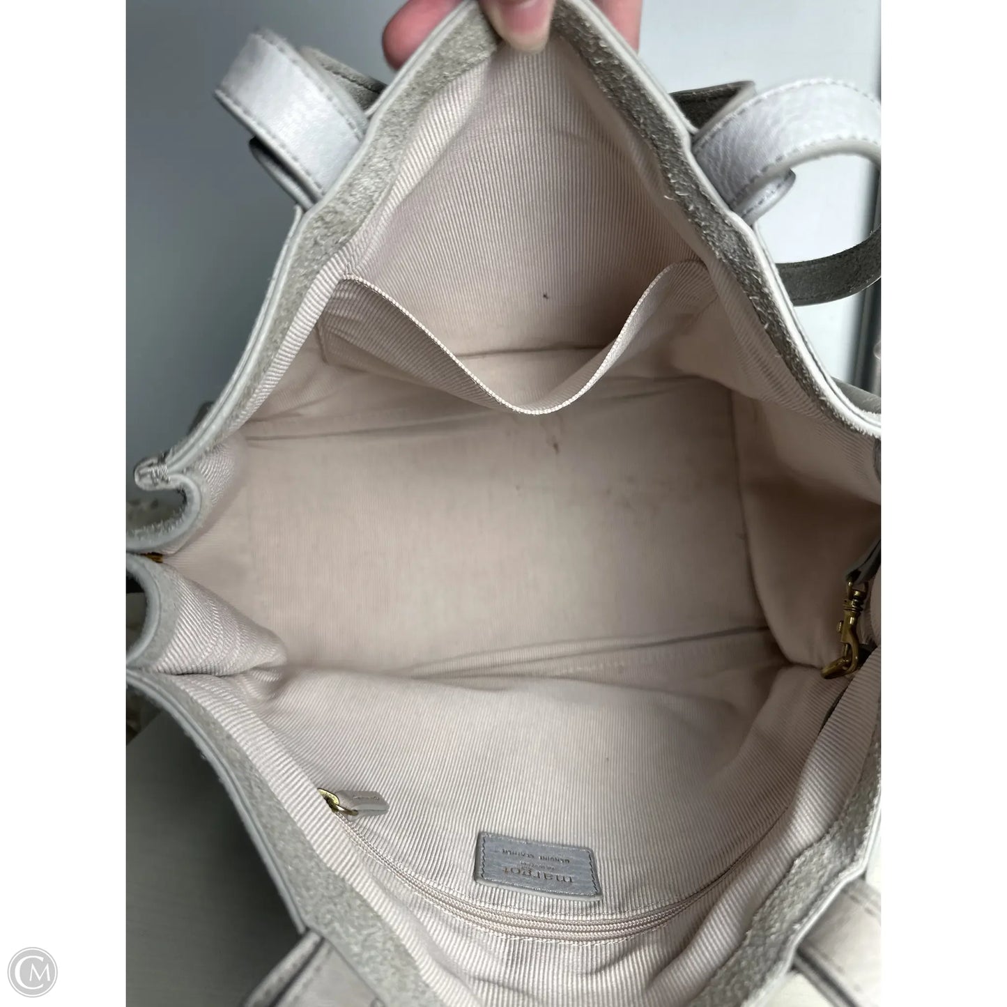 Handbag Leather By Margot, Size: Large