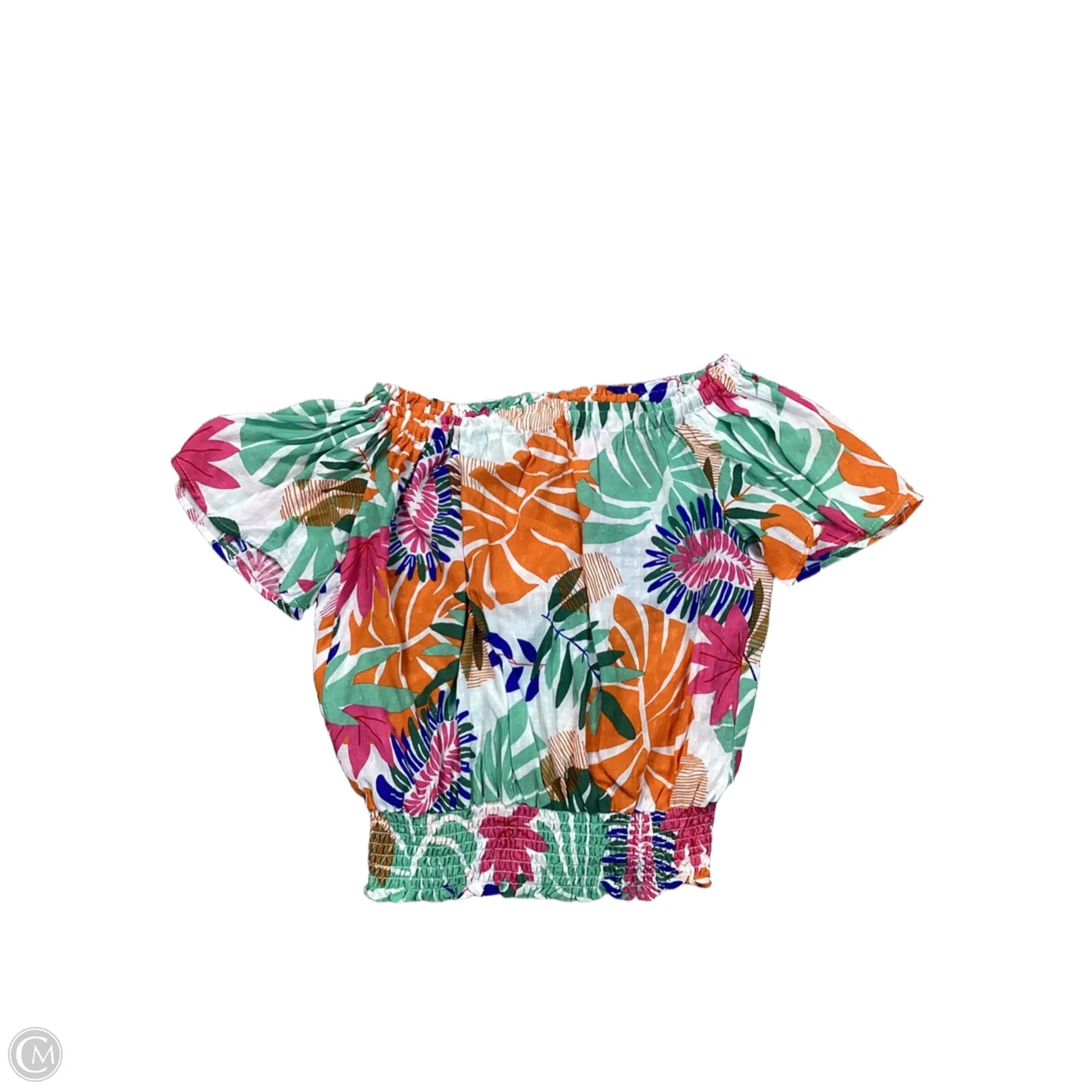 Top Sleeveless By Nicole Miller In Tropical Print, Size: Xs