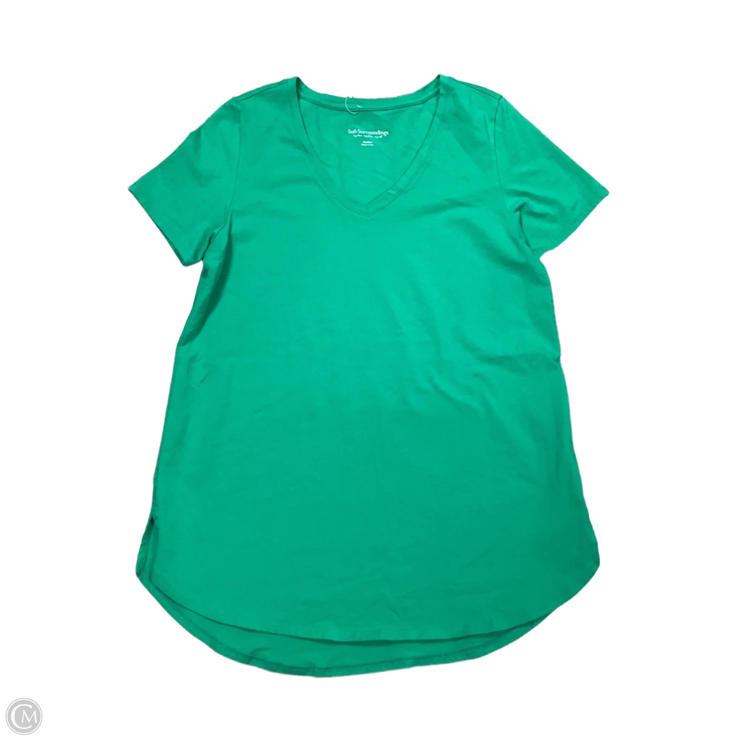 Top Short Sleeve Basic By Soft Surroundings In Green, Size: M