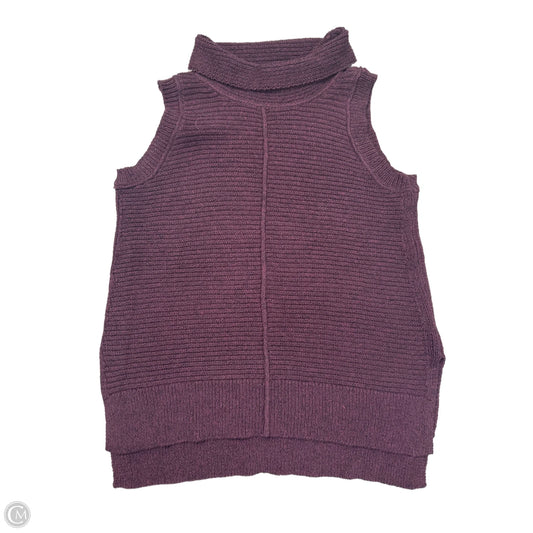 Vest Sweater By Tribal In Purple, Size: S