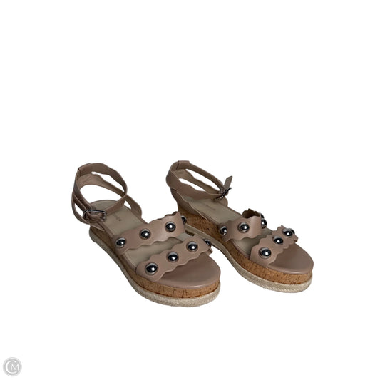 Sandals Heels Platform By Marc Fisher In Tan, Size: 8.5