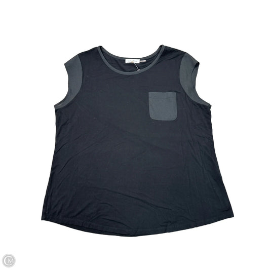 Blouse Sleeveless By Calvin Klein In Black, Size: Xl