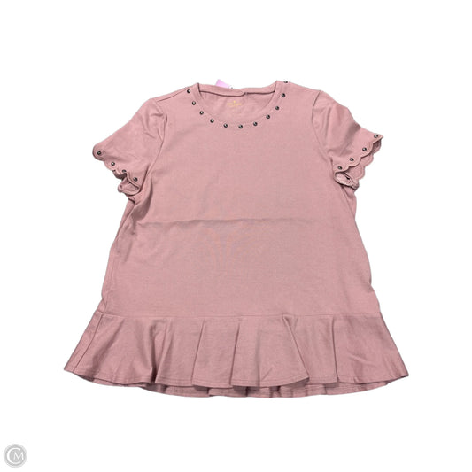 Top Short Sleeve Designer By Kate Spade In Pink, Size: M