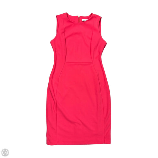 Dress Casual Short By Calvin Klein In Pink, Size: M