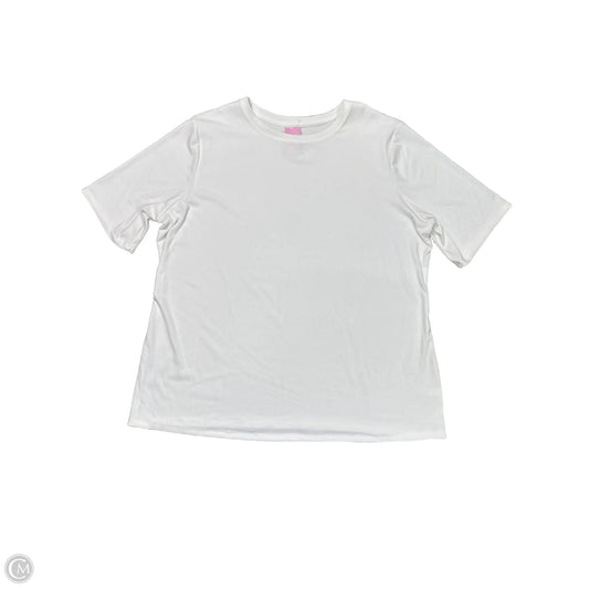 Top Short Sleeve Basic By Nine West Apparel In White, Size: 2x