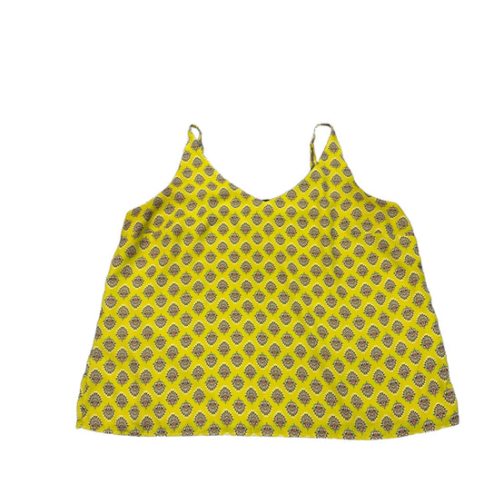 Top Sleeveless By Banana Republic In Yellow, Size: Xl