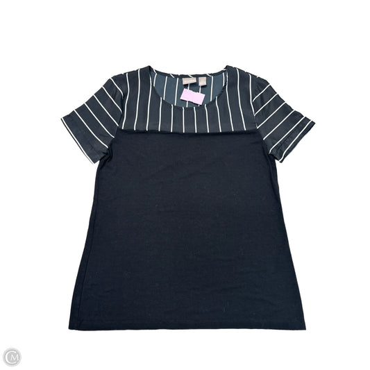 Top Short Sleeve By Chicos In Black, Size: S