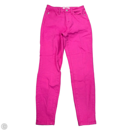 Jeans Skinny By Judy Blue In Pink Denim, Size: 0