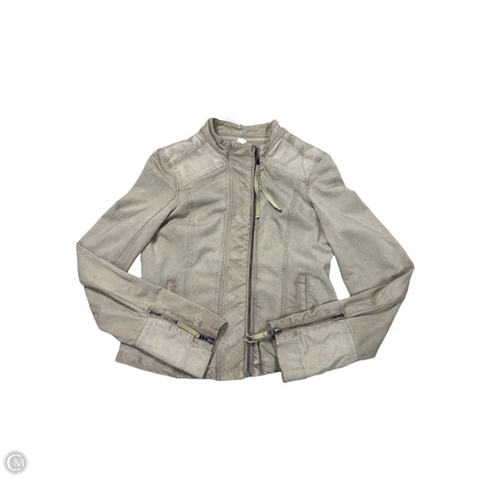Jacket Moto By Peyton Jensen In Tan, Size: S