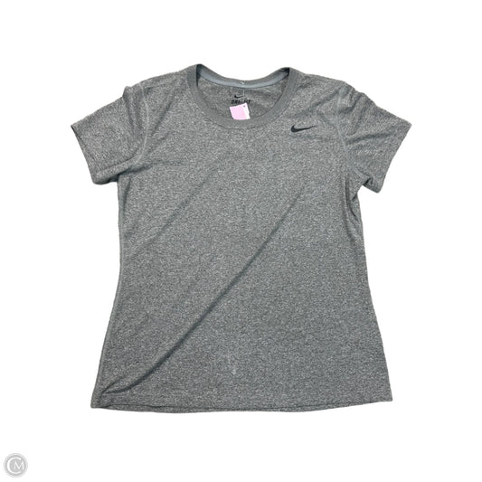 Athletic Top Short Sleeve By Nike Apparel In Grey, Size: M