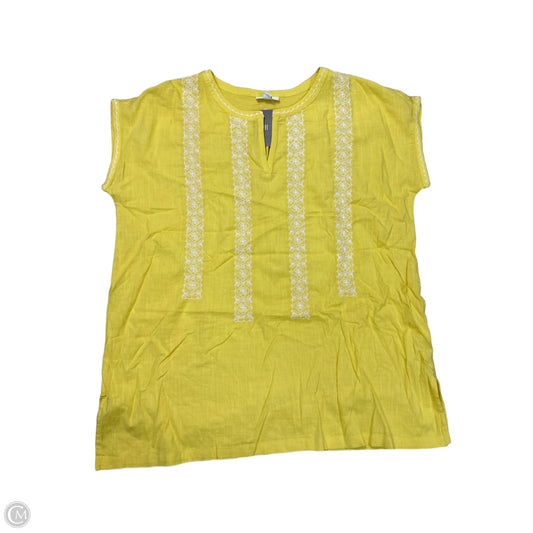 Blouse Short Sleeve By J. Jill In Yellow, Size: L