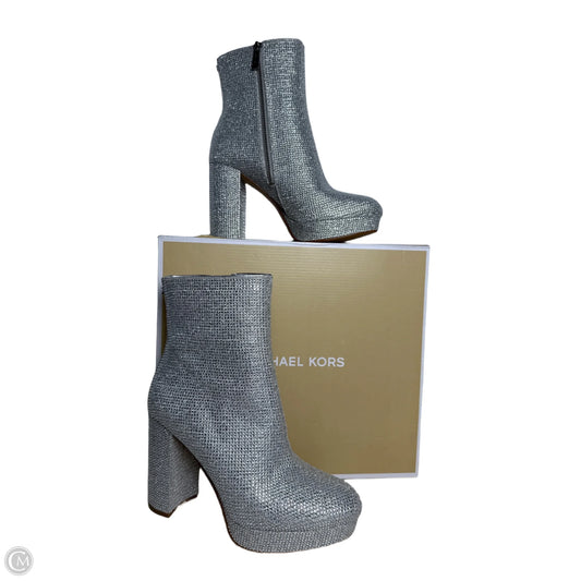 Boots Ankle Heels By Michael By Michael Kors In Silver, Size: 7