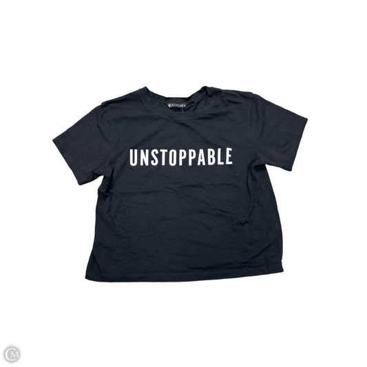 Athletic Top Short Sleeve By Athleta In Black, Size: Xs
