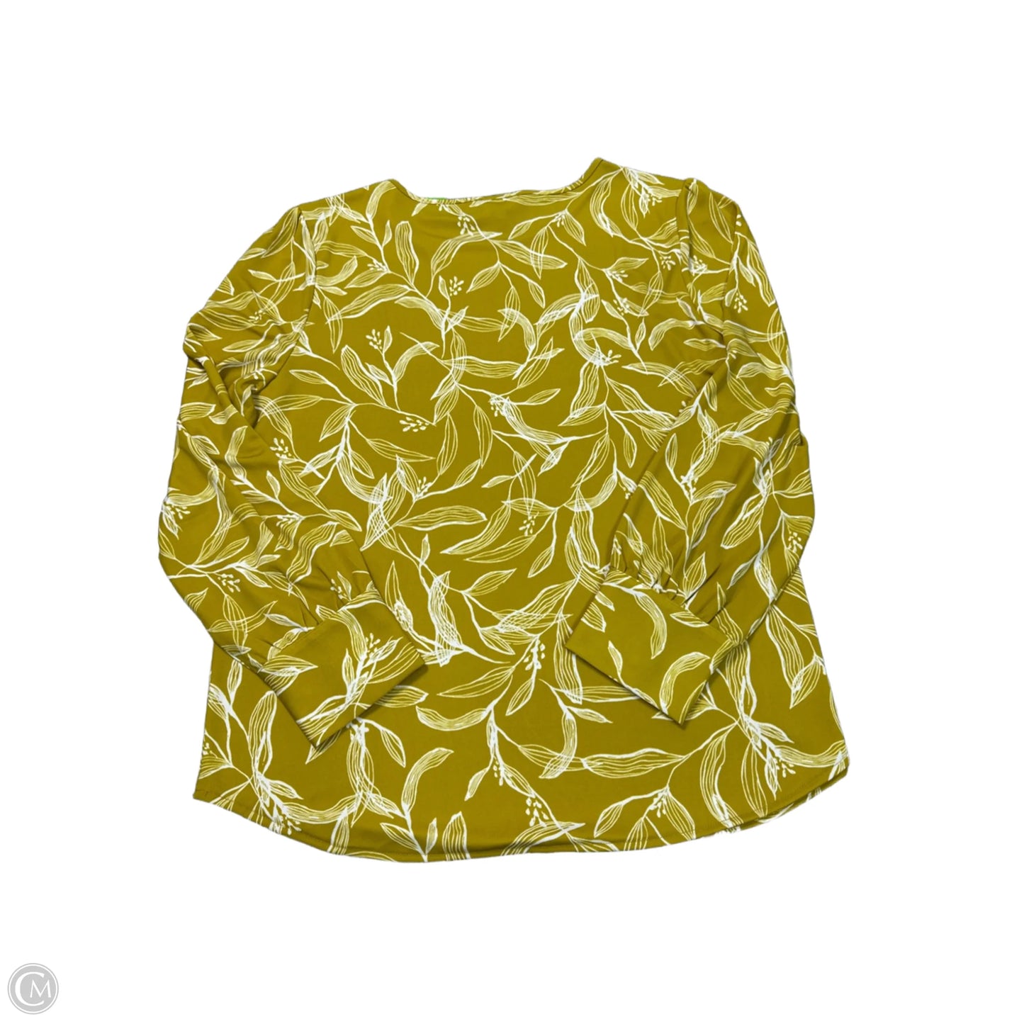Blouse Long Sleeve By Ann Taylor In Yellow, Size: Xl