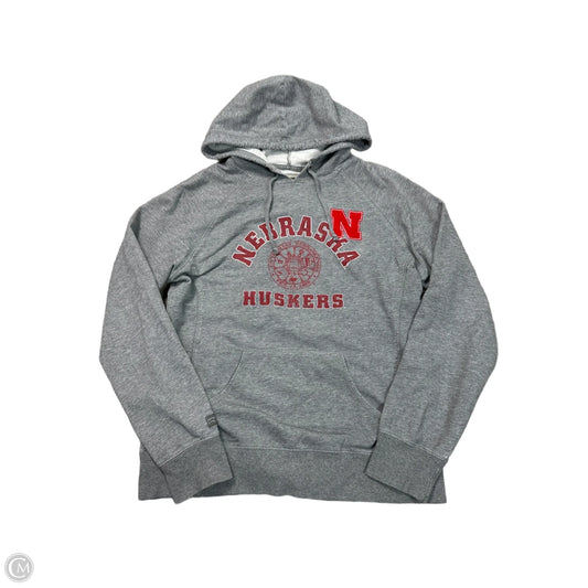 Athletic Sweatshirt Hoodie By JANSPORT In Grey, Size: M