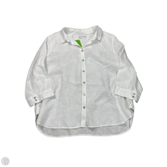 Blouse Long Sleeve By Chicos In White, Size: 2x