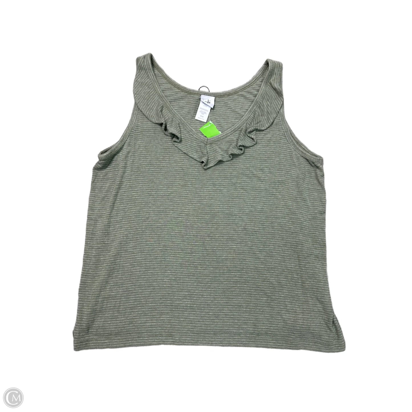 Top Sleeveless By Cabi In Green, Size: Xl