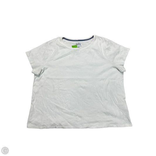 Top Short Sleeve Basic By Croft And Barrow In White, Size: Xxl
