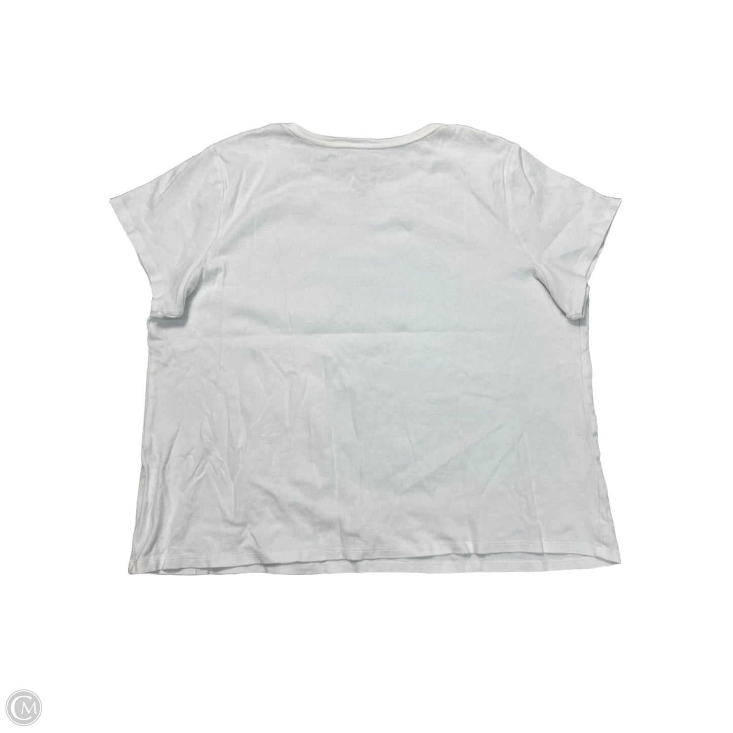 Top Short Sleeve Basic By Croft And Barrow In White, Size: Xxl