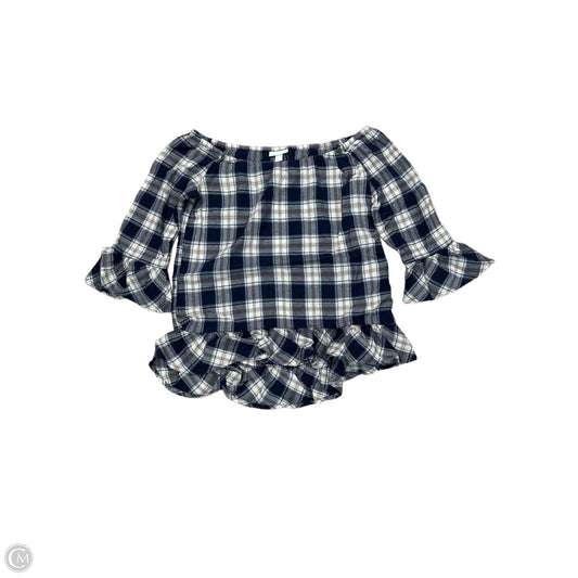 Top 3/4 Sleeve By Westport In Blue, Size: Sp
