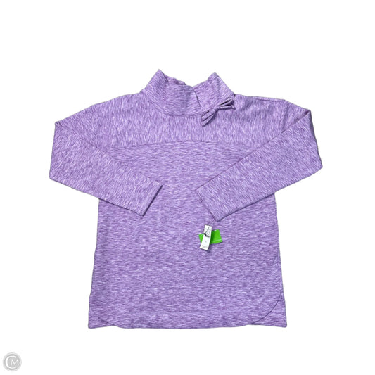Athletic Top Long Sleeve Collar By Talbots In Purple, Size: S