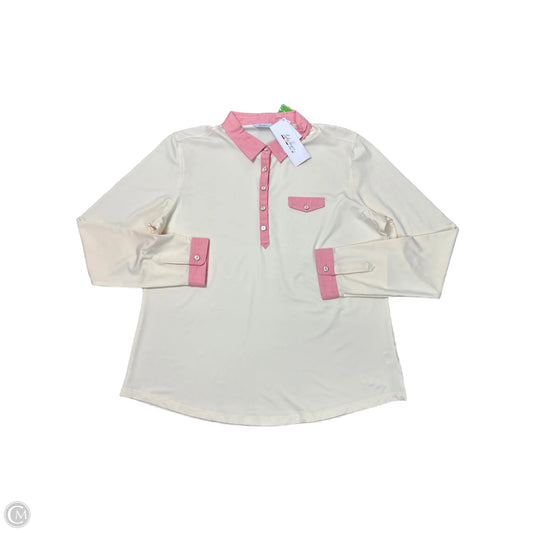 Athletic Top Long Sleeve Collar By Lady Hagen In Yellow, Size: Xl