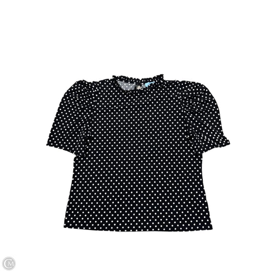 Top Short Sleeve By Cece In Polkadot Pattern, Size: L