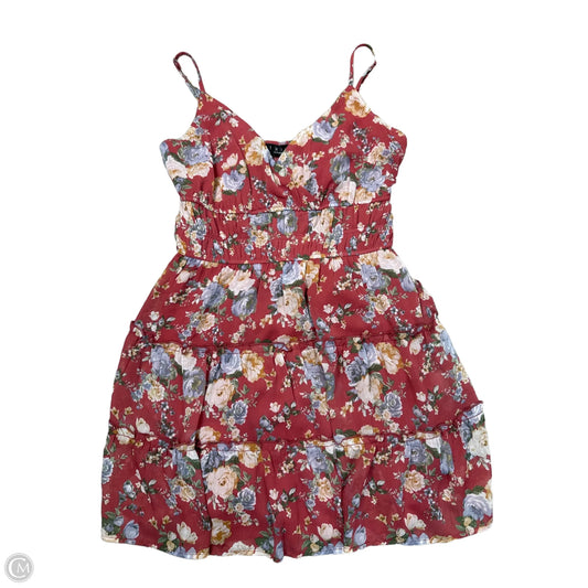 Dress Casual Short By Trixxi In Floral Print, Size: M