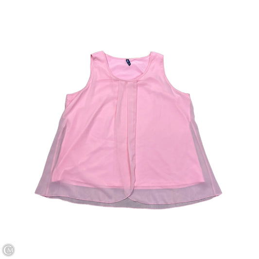 Blouse Sleeveless By IWOLLENCE In Pink, Size: 2x