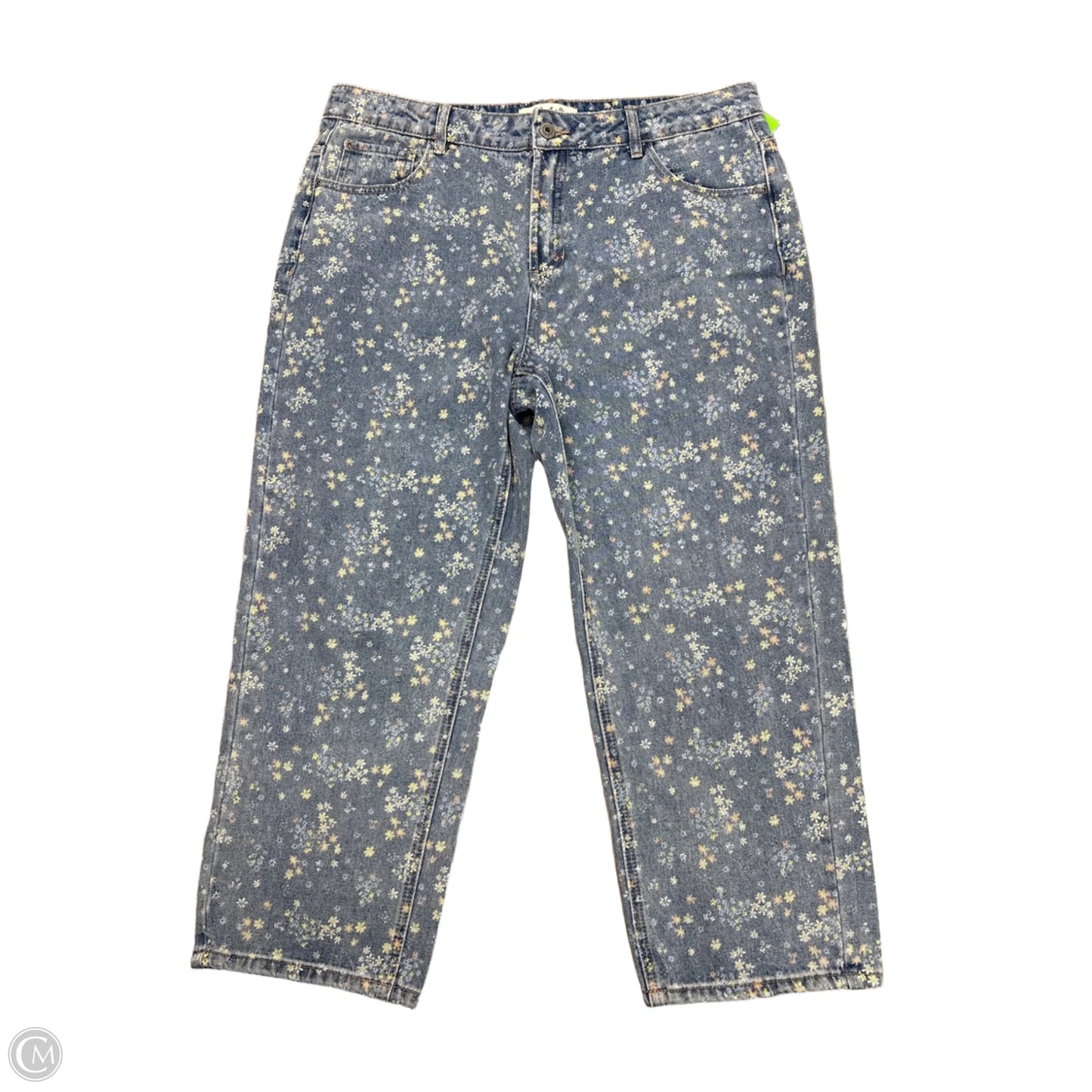 Jeans Cropped By Charlie B In Blue Denim, Size: 14