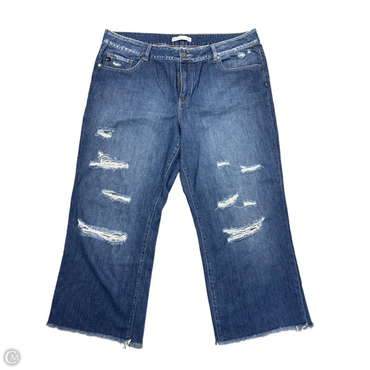 Jeans Wide Leg By Kancan In Blue Denim, Size: 18