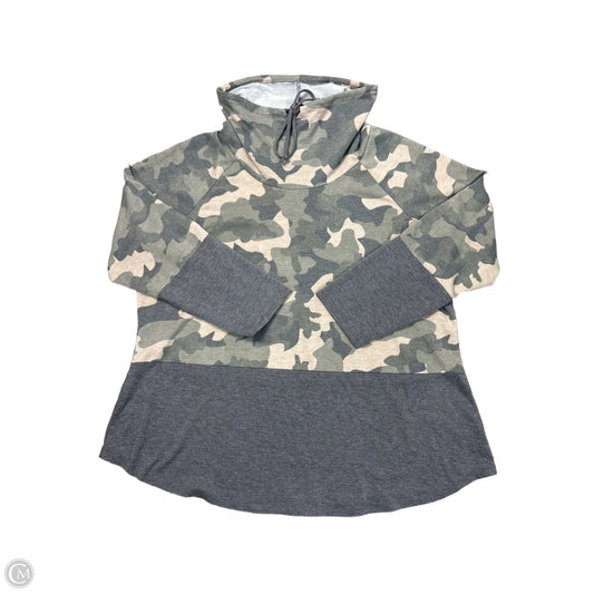 Sweatshirt Collar By LA THREADS In Camouflage Print, Size: 2x