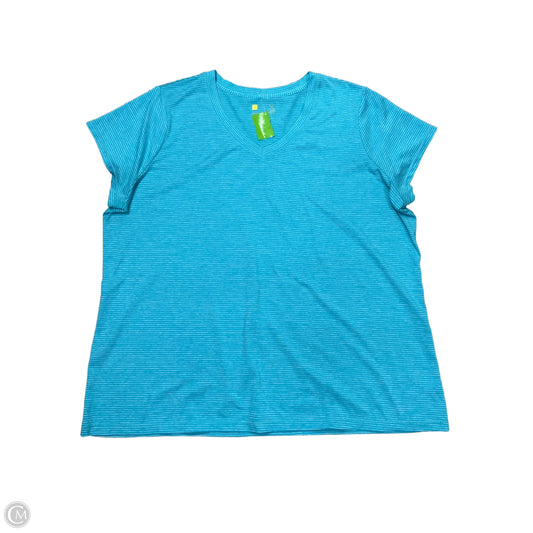Athletic Top Short Sleeve By Xersion In Blue, Size: 2x