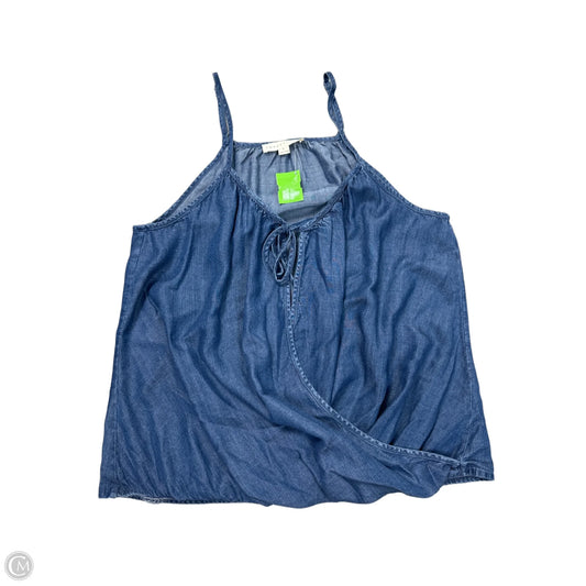 Top Sleeveless By Lovestitch In Blue Denim, Size: L