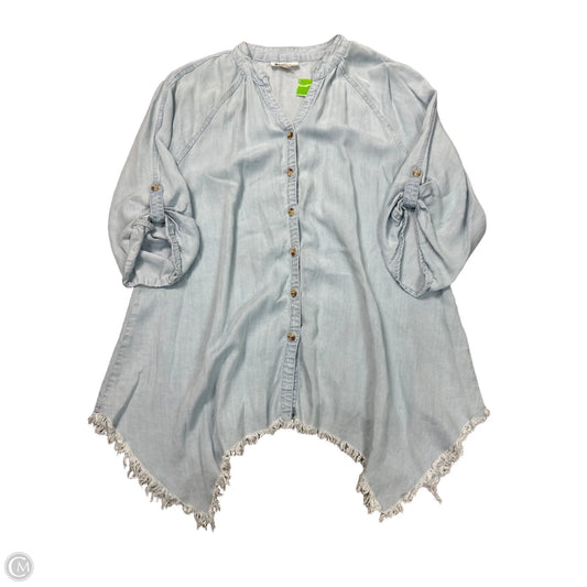 Top 3/4 Sleeve By HESTER & ORCHARD In Blue, Size: M