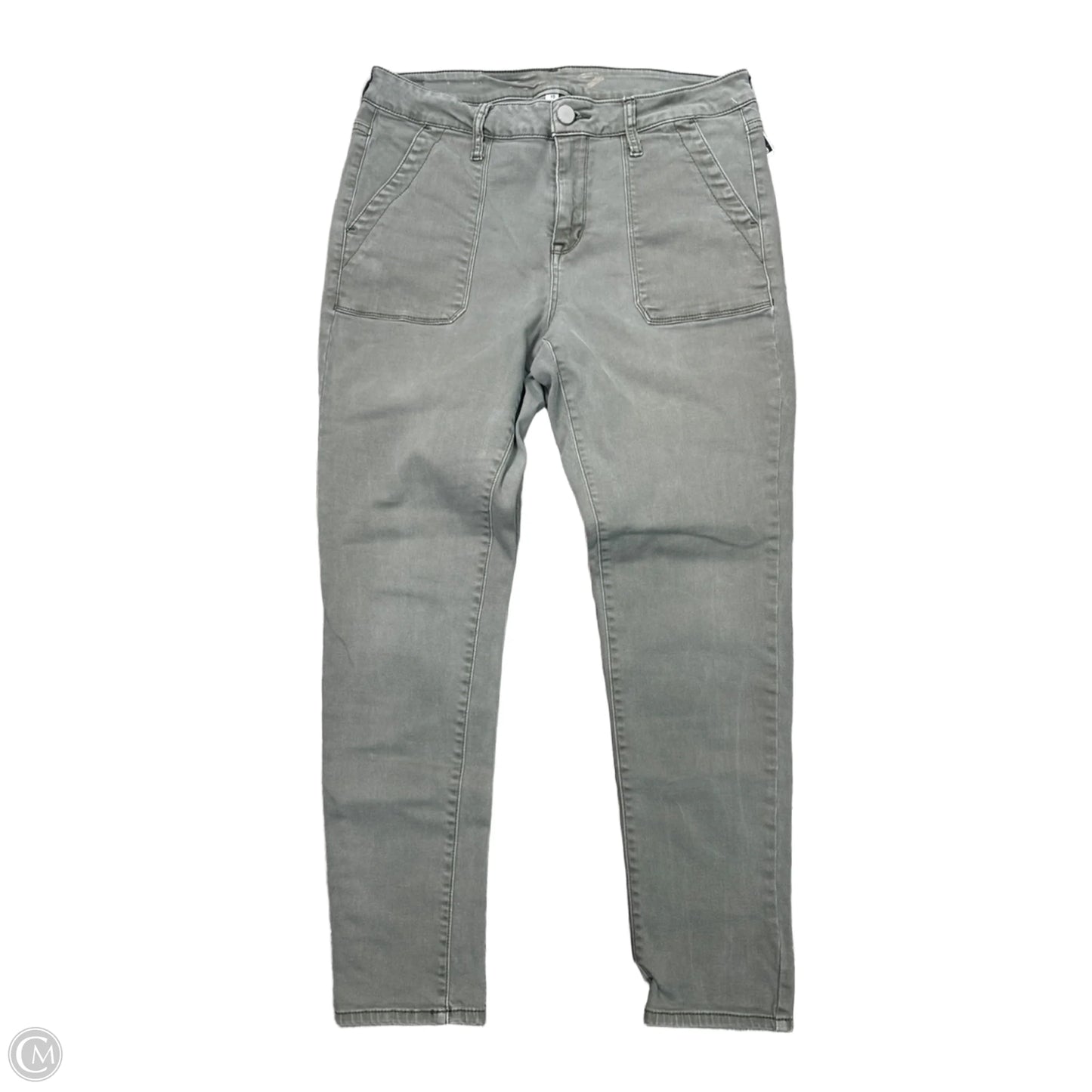 Jeans Skinny By Seven 7 In Green Denim, Size: 10