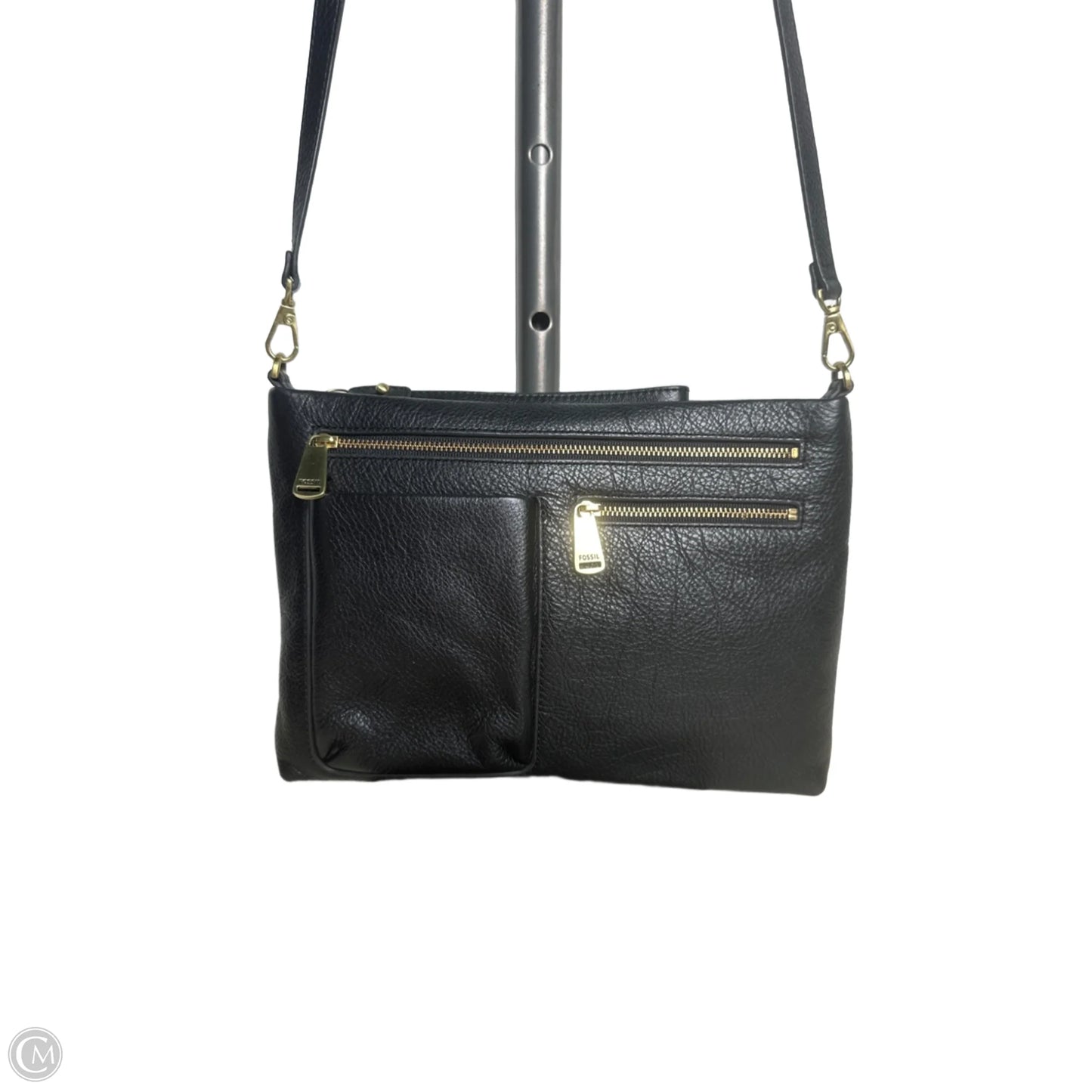 Crossbody Leather By Fossil, Size: Small