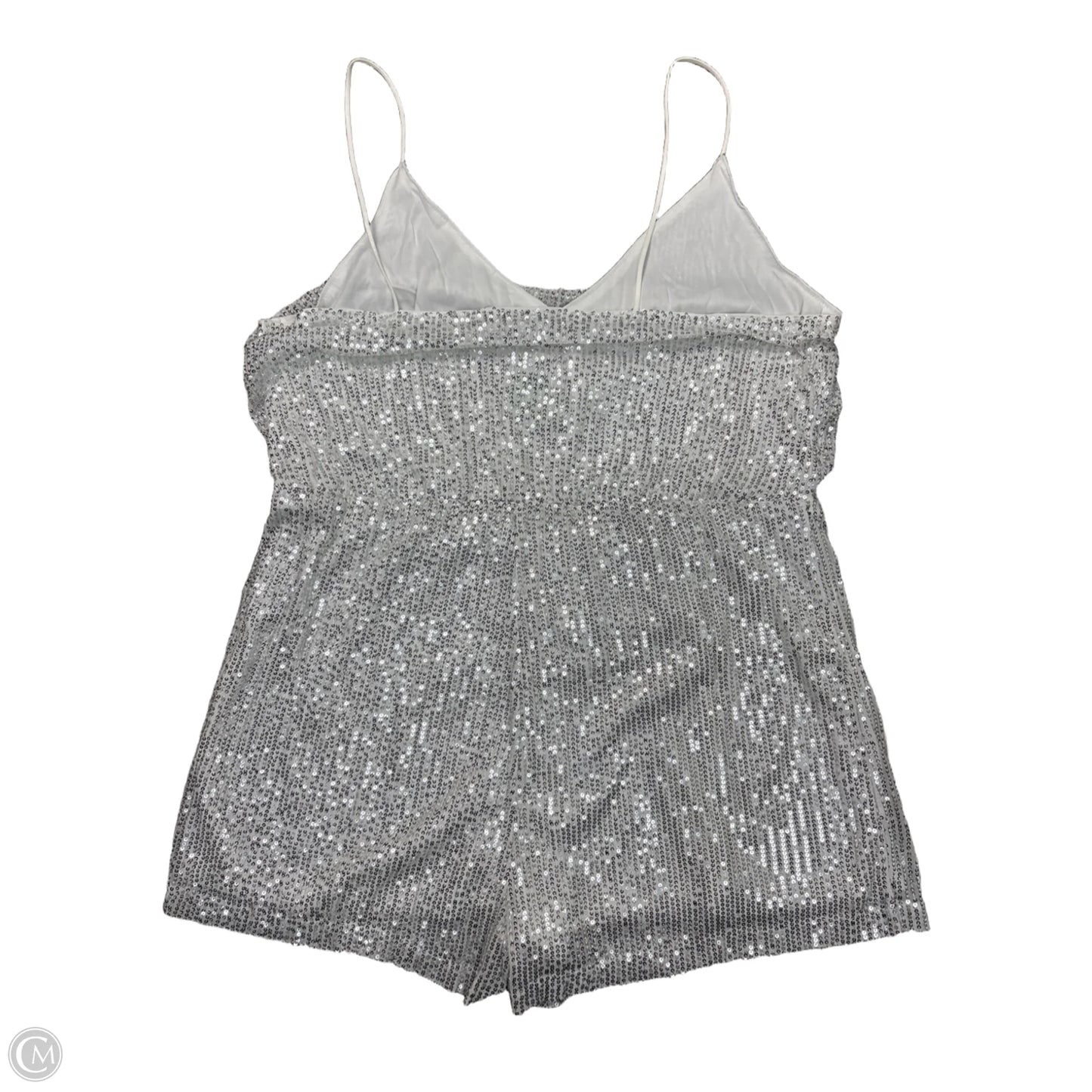 Romper By DOUBLE CRAZY In Silver, Size: 2x