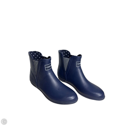 Boots Rain By London Fog In Blue, Size: 10