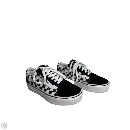 Shoes Sneakers By Vans In Black & White, Size: 7.5