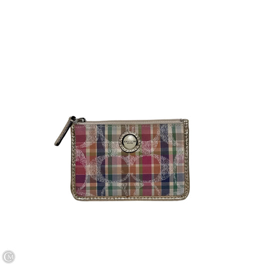 Id/card Holder Designer By Coach, Size: Small