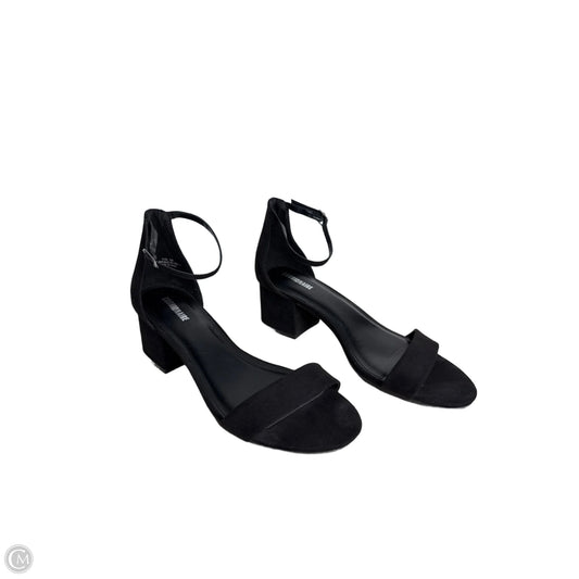 Sandals Heels Block By Cushionaire In Black, Size: 9