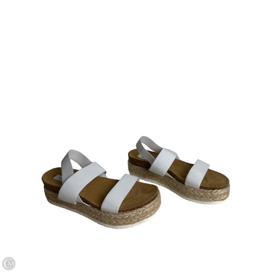 Sandals Heels Platform By Steve Madden In White, Size: 8