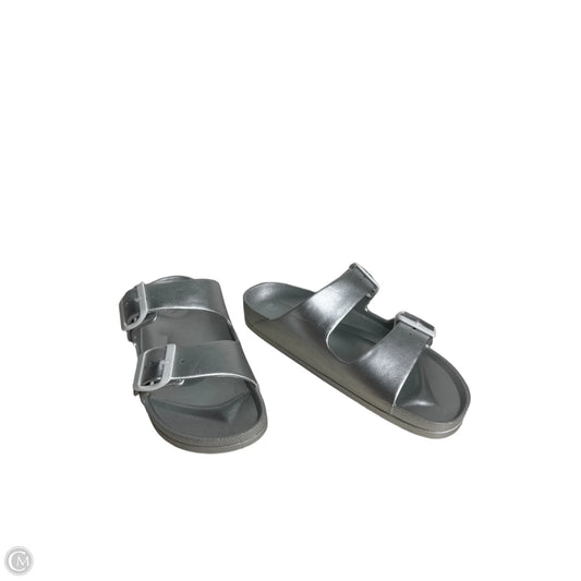 Sandals Flats By Mia In Silver, Size: 7