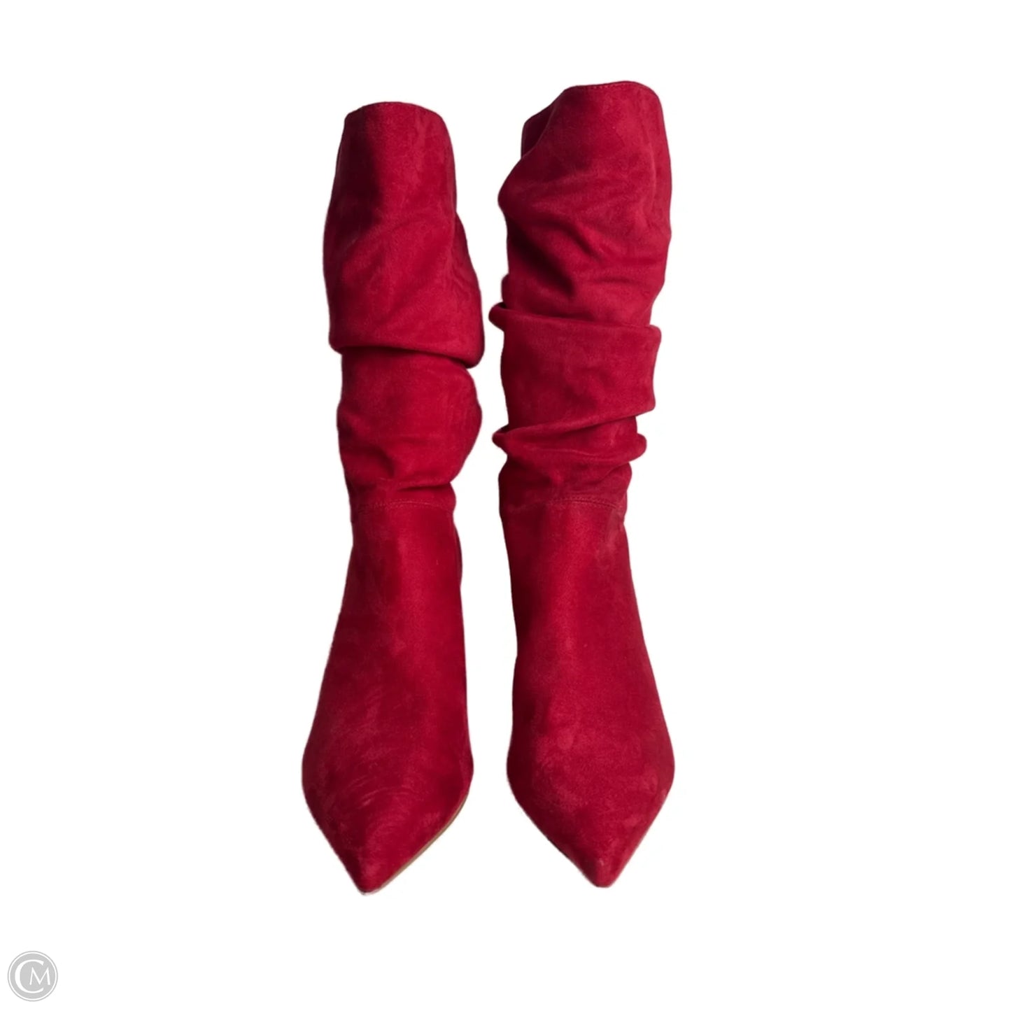 Boots Mid-calf Heels By Marc Fisher In Red, Size: 7.5