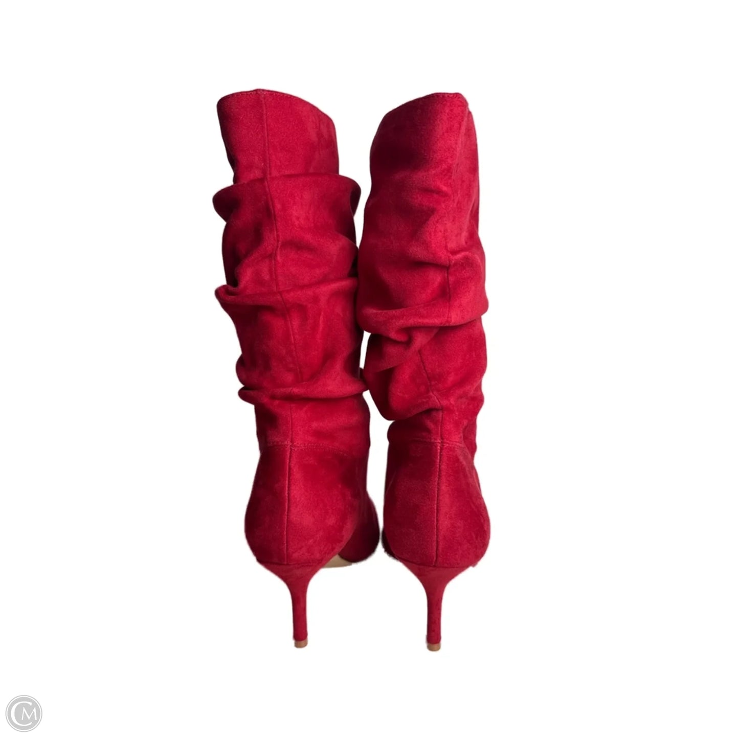 Boots Mid-calf Heels By Marc Fisher In Red, Size: 7.5